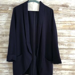 Navy open blazer